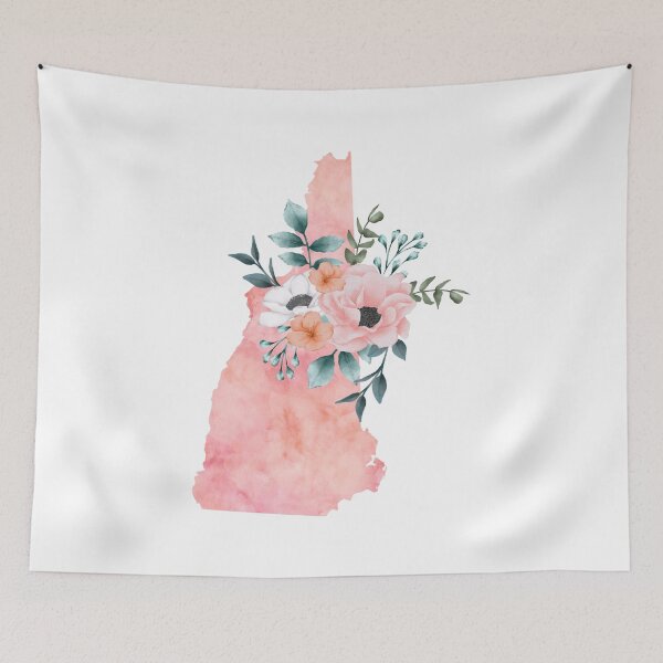 Item preview, New Hampshire Watercolor Floral designed and sold by randrgiftshop.