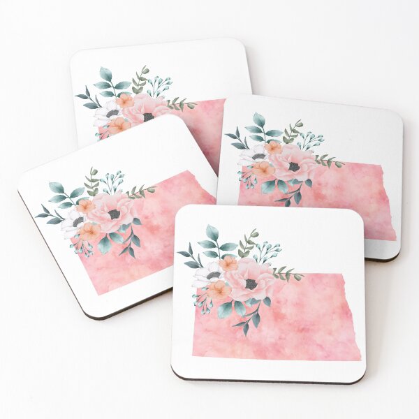 Item preview, North Dakota Watercolor Floral designed and sold by randrgiftshop.
