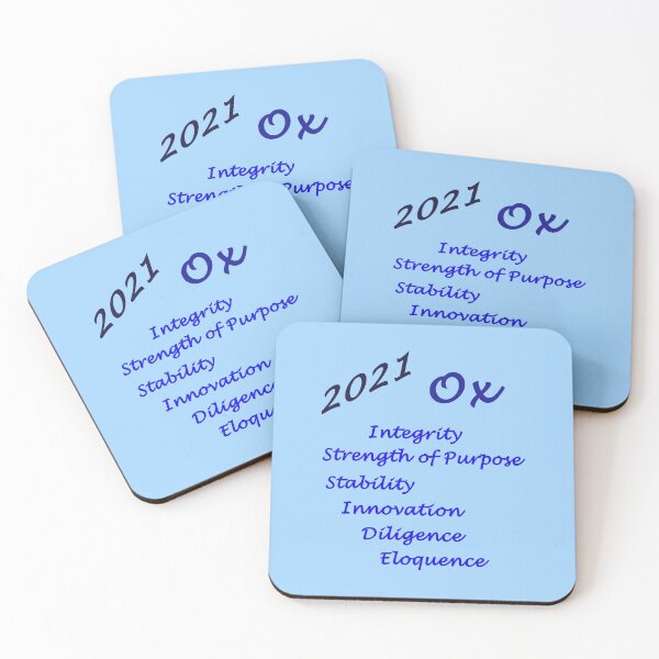 Item preview, 2021 Year of the Ox - Blue - Text Only designed and sold by KLP-Magick.