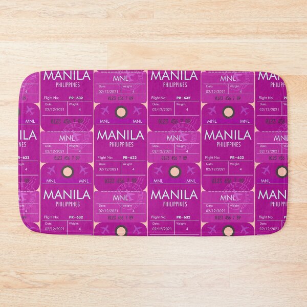 Item preview, MANILA PHILIPPINES FUSCHIA PINK RETRO PLANE TICKET BAG TAG FILIPINO designed and sold by aydapadi.