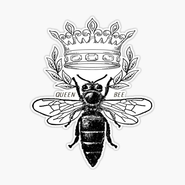 Womens Queen Bee Boss Lady Bee Gifts For Women' Sticker