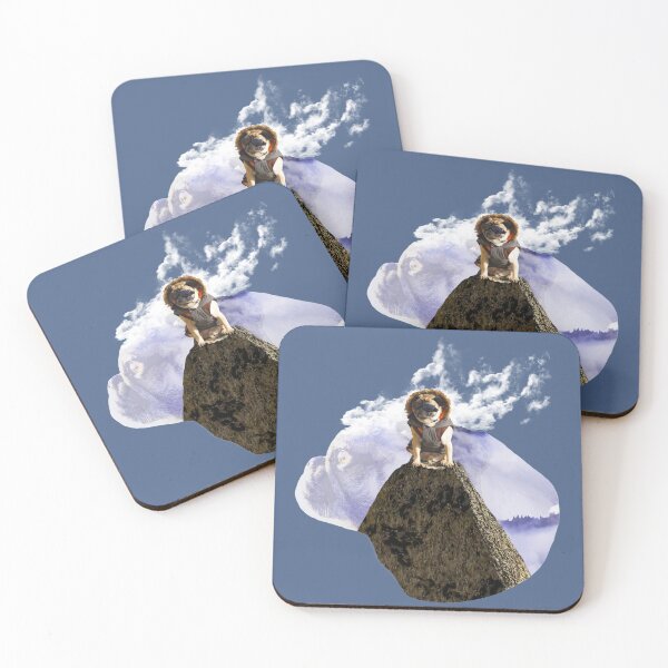 Item preview, Flat Faced Pug Loves Pointy Peaks (Without Text) designed and sold by pugventurephoto.