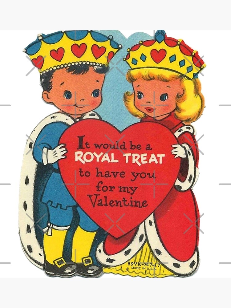 Royal Couple Cartoon Vintage Valentine's Greeting