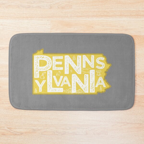 Item preview, Pennsylvania Map Typography Gold designed and sold by HelloGentry.