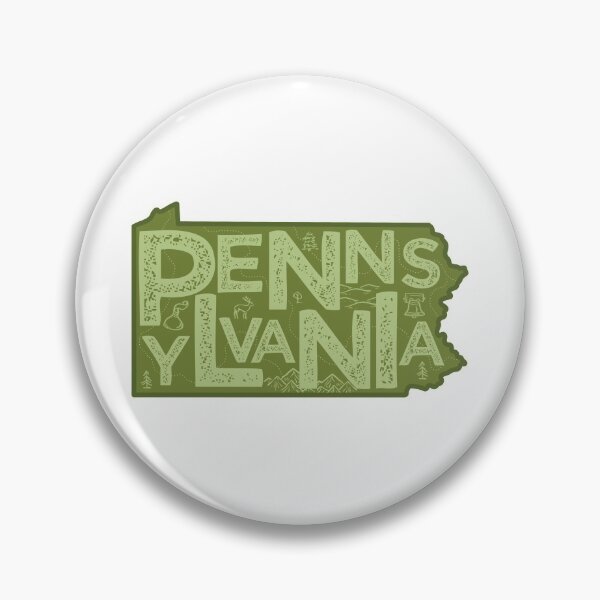 Item preview, Pennsylvania Map Typography Green designed and sold by HelloGentry.