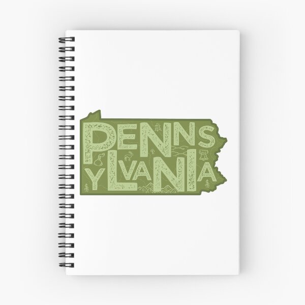 Item preview, Pennsylvania Map Typography Green designed and sold by HelloGentry.