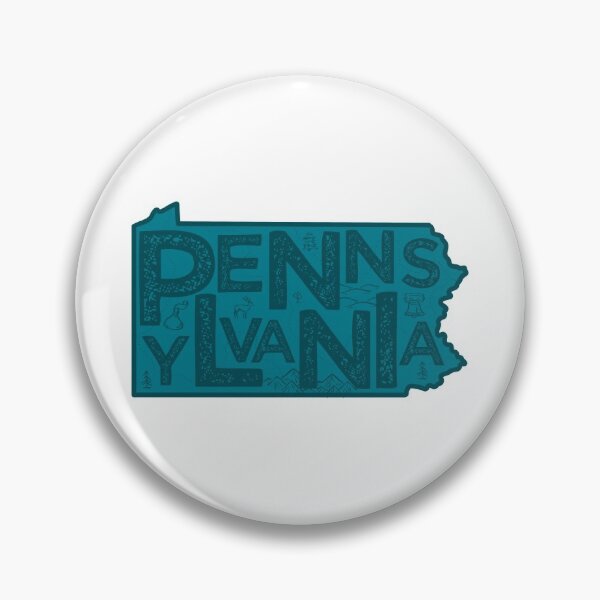 Item preview, Pennsylvania Map Typography Navy designed and sold by HelloGentry.