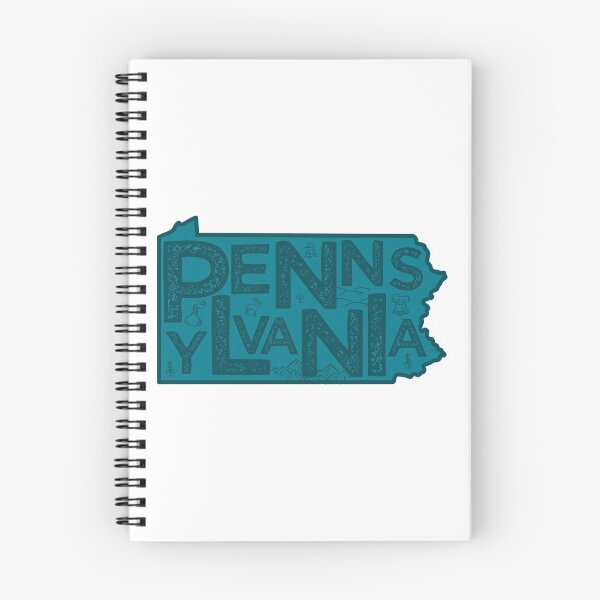 Item preview, Pennsylvania Map Typography Navy designed and sold by HelloGentry.