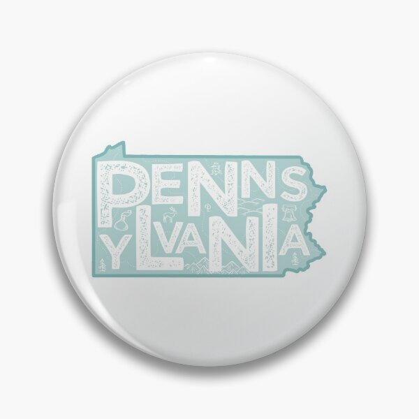 Item preview, Pennsylvania Map Typography Blue designed and sold by HelloGentry.