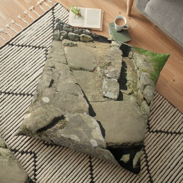 M.I. #110 |☼| Rocks And Bricks - Shot 12 (Hadrian's Wall) Floor Pillow