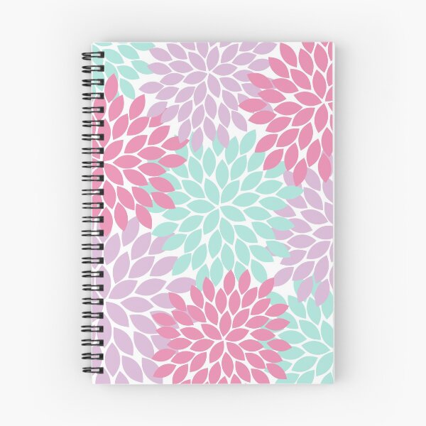 Item preview, Pink Aqua Purple Flower Burst, Flower Petals, Floral Pattern designed and sold by CloudDesignShop.