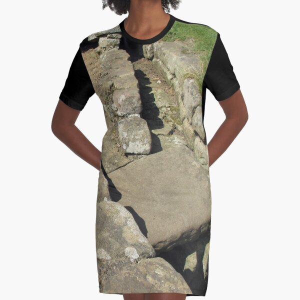 M.I. #110 |☼| Rocks And Bricks - Shot 12 (Hadrian's Wall) Graphic T-Shirt Dress