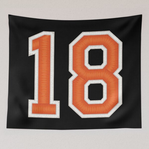 Item preview, Sports Number 18 Jersey eighteen Orange designed and sold by elhefe.