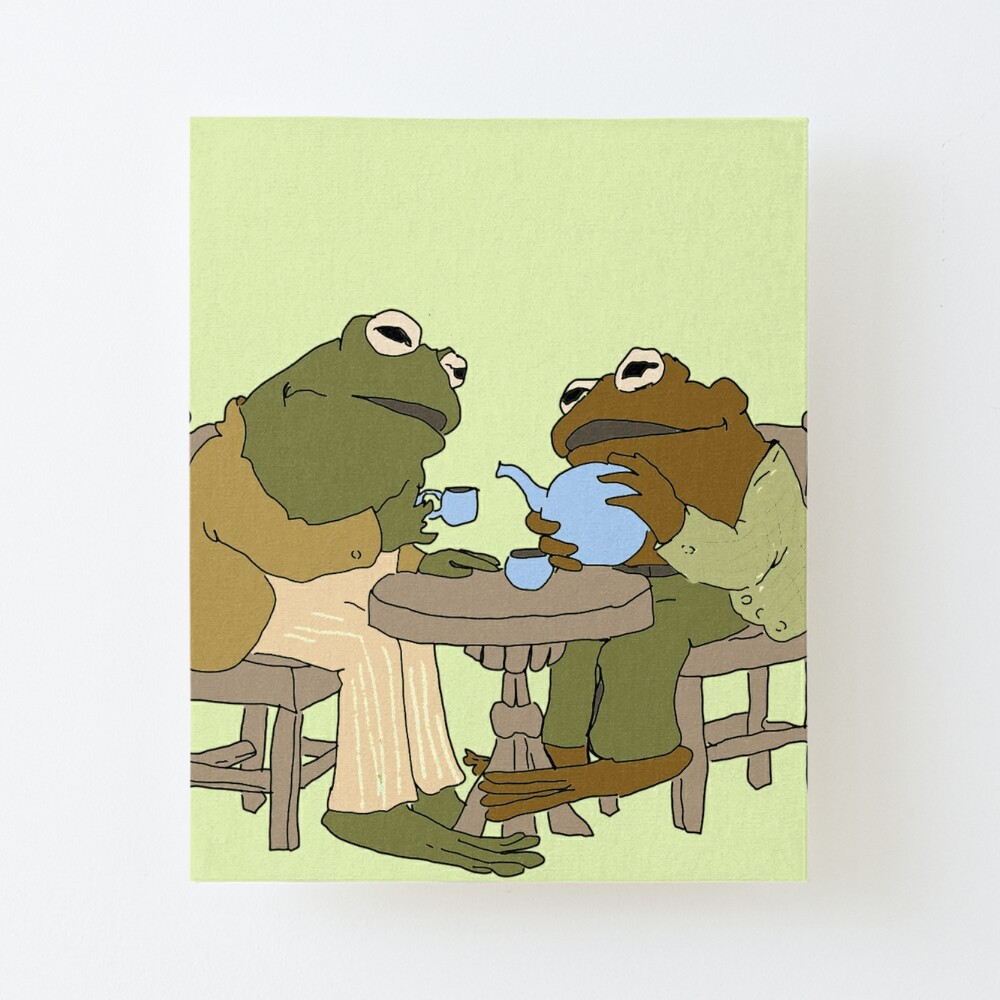 Frog and Toad Fishing Art Board Print for Sale by jakealy