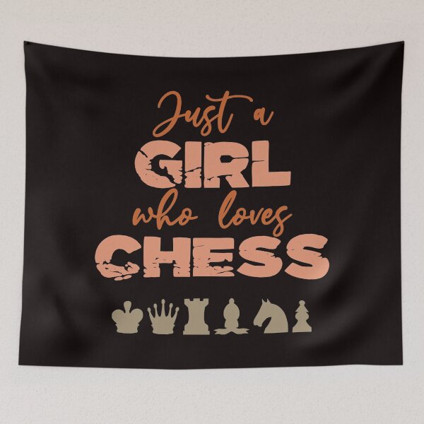 Item preview, Just A Girl Who Loves Chess - Funny Chess Humor and Text Effects Gift Idea designed and sold by leo121687.