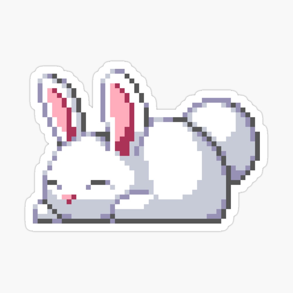 Sleeping Bunny Pixel Art\