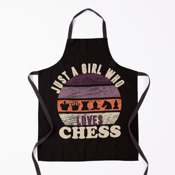 Item preview, Just A Girl Who Loves Chess - Funny Sunset Retro Chess Gift Idea designed and sold by leo121687.
