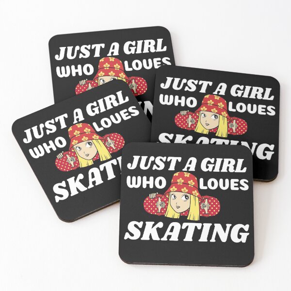Item preview, Just A Girl Who Loves Skating designed and sold by YueHeng Creates ⭐⭐⭐⭐⭐.
