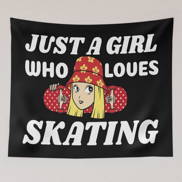 Item preview, Just A Girl Who Loves Skating designed and sold by YueHeng Creates ⭐⭐⭐⭐⭐.