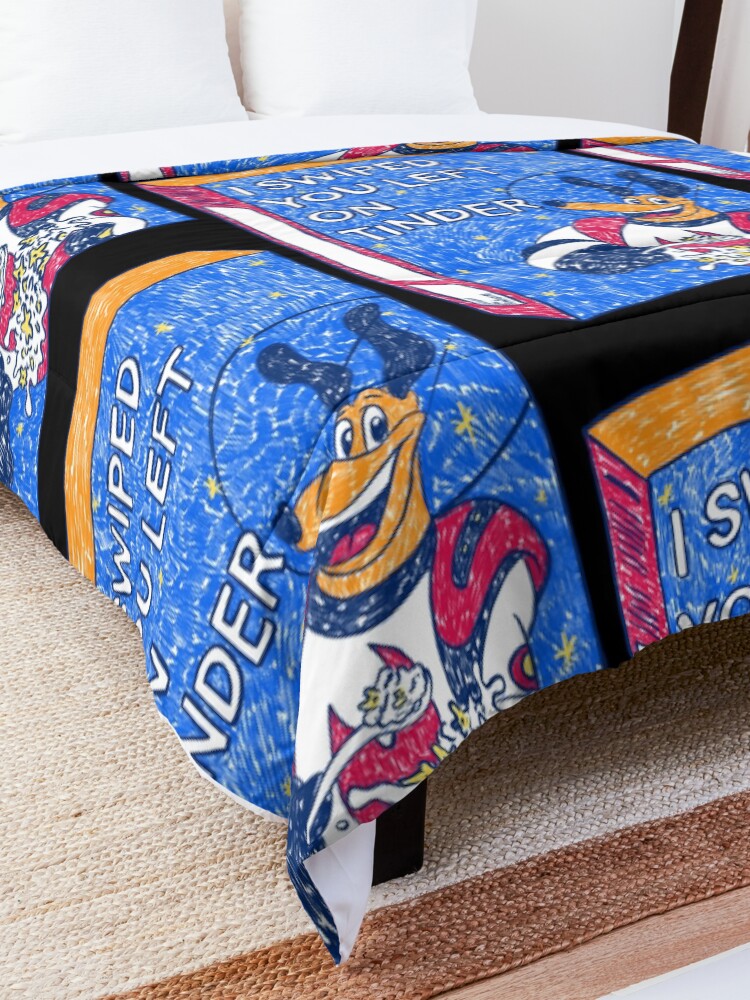 Alternate view of I Swiped You Left on Tinder (Black) Comforter