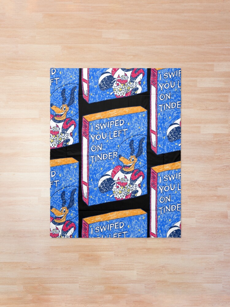 Alternate view of I Swiped You Left on Tinder (Black) Comforter
