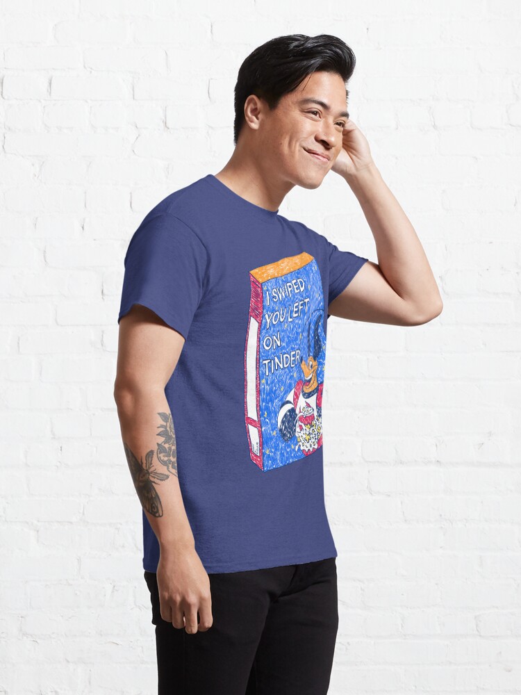Alternate view of I Swiped You Left on Tinder (Black) Classic T-Shirt