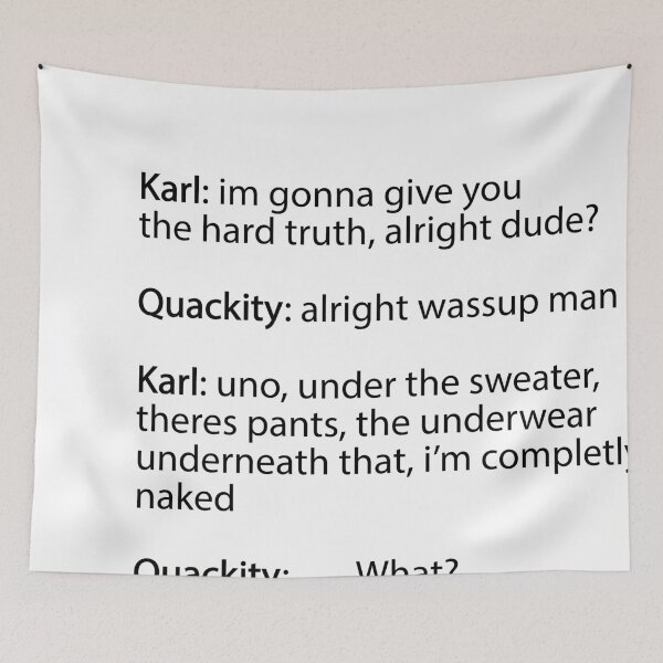 Item preview, Quackity And Karl - the hard truth designed and sold by Bella's Merch.