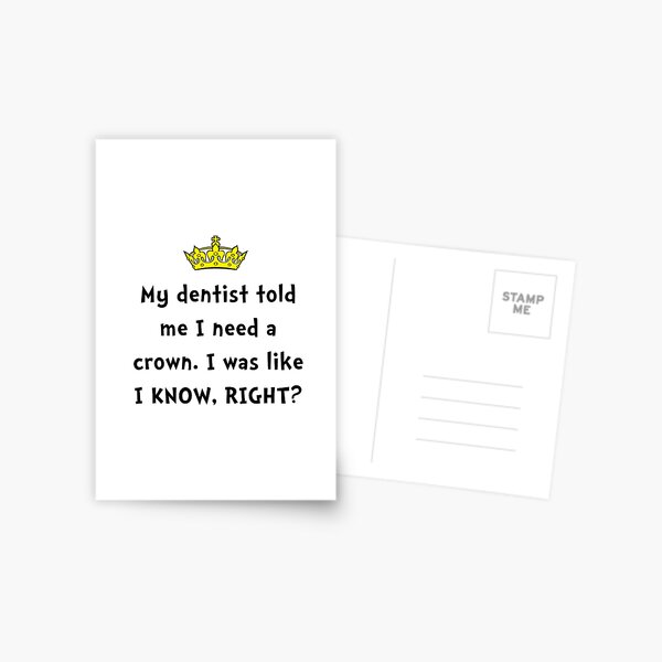Dentist Crown Postcard