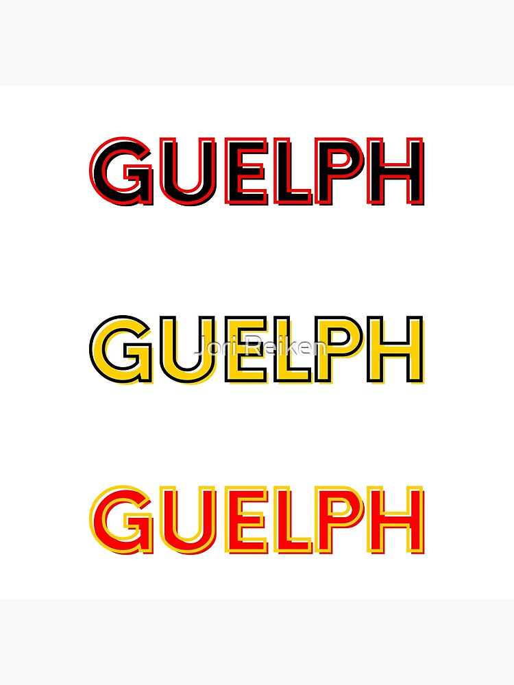 "Guelph x3 Sticker Pack" Poster by jreiken Redbubble