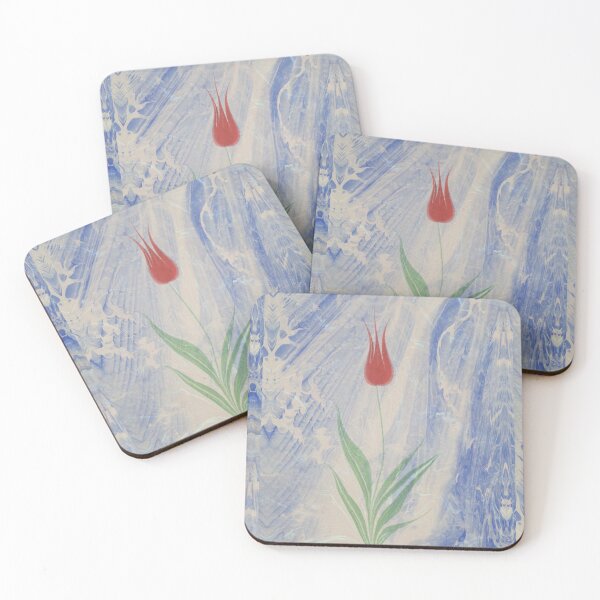 Item preview, Vintage Marbled Painted Tulips / Flowers designed and sold by T Artist.