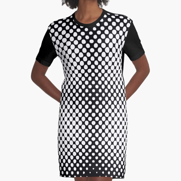 Radial Dot Gradient Graphic T-Shirt Dress