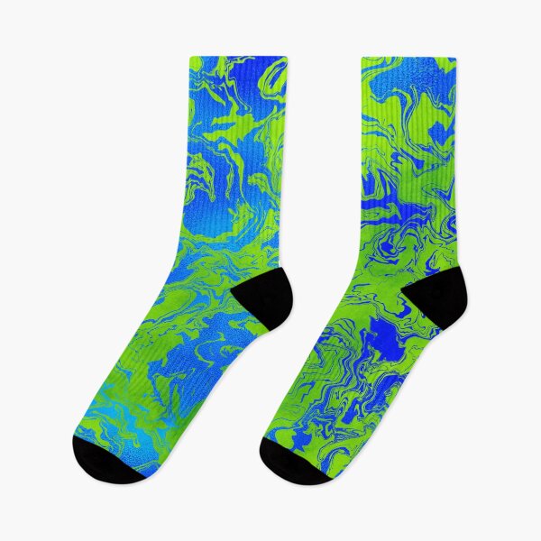 Item preview, Green and Blue Swirls Trippy Pattern designed and sold by WOW TeesAndThings.