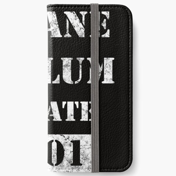 Funny Insane Asylum Prisoner Easy Costume White Text Gift iPhone Wallet