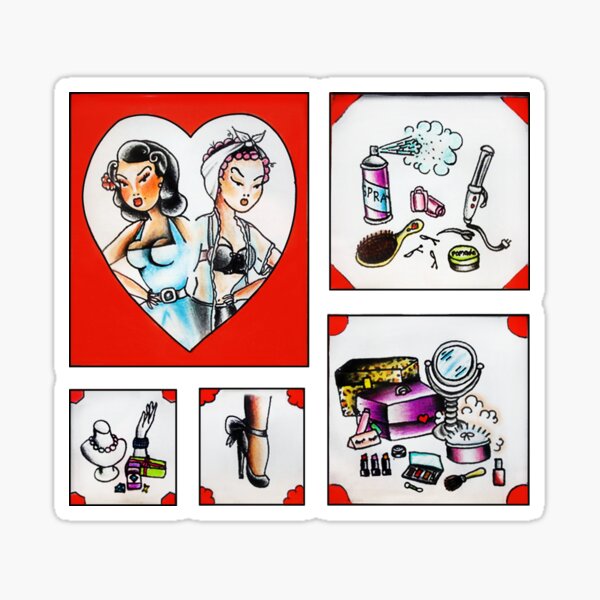 Pin Up Life Sticker By Alxbngala Redbubble