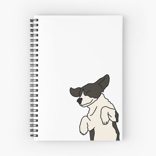 Item preview, Black and White Frolicking Puppy on White designed and sold by Rocket-To-Pluto.