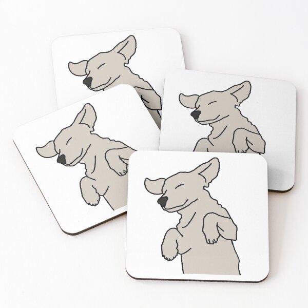 Item preview, White Frolicking Puppy on White designed and sold by Rocket-To-Pluto.