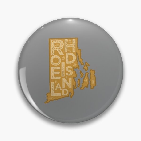 Item preview, Rhode Island Map Typography Brown designed and sold by HelloGentry.