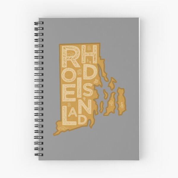 Item preview, Rhode Island Map Typography Brown designed and sold by HelloGentry.