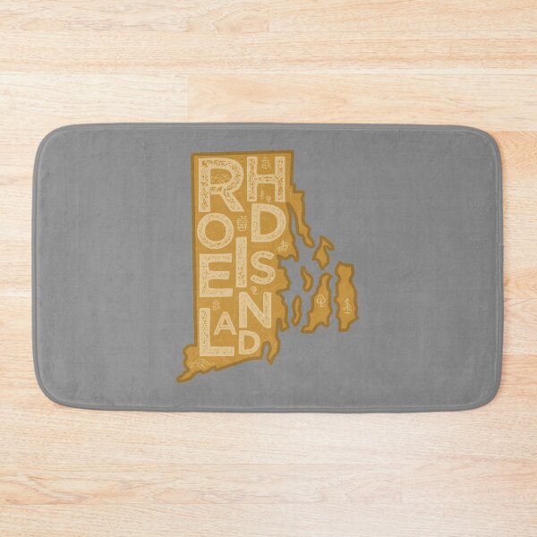 Item preview, Rhode Island Map Typography Brown designed and sold by HelloGentry.
