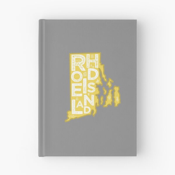 Item preview, Rhode Island Map Typography Gold designed and sold by HelloGentry.
