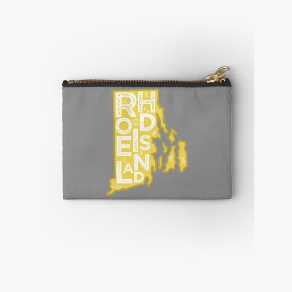 Item preview, Rhode Island Map Typography Gold designed and sold by HelloGentry.