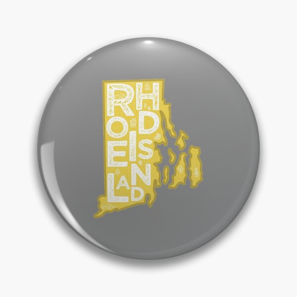 Item preview, Rhode Island Map Typography Gold designed and sold by HelloGentry.