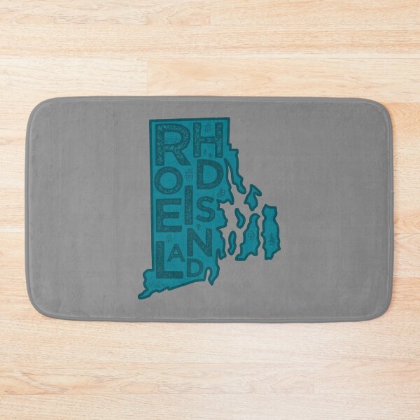 Item preview, Rhode Island Map Typography Navy designed and sold by HelloGentry.