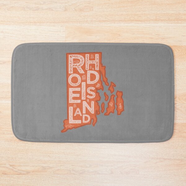 Item preview, Rhode Island Map Typography Red designed and sold by HelloGentry.