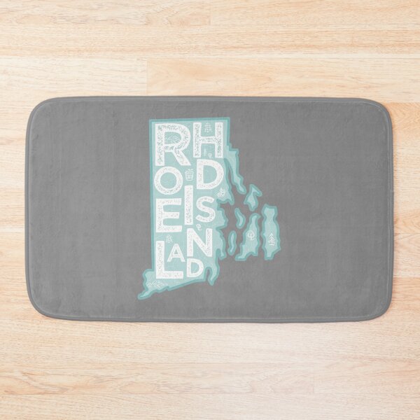 Item preview, Rhode Island Map Typography Blue designed and sold by HelloGentry.