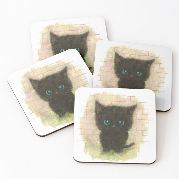 Item preview, Black cat with blue eyes is sitting there designed and sold by Toru Sanogawa.