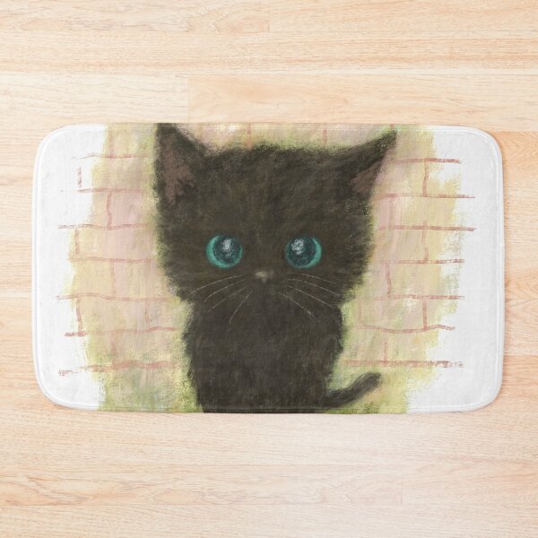 Item preview, Black cat with blue eyes is sitting there designed and sold by Toru Sanogawa.