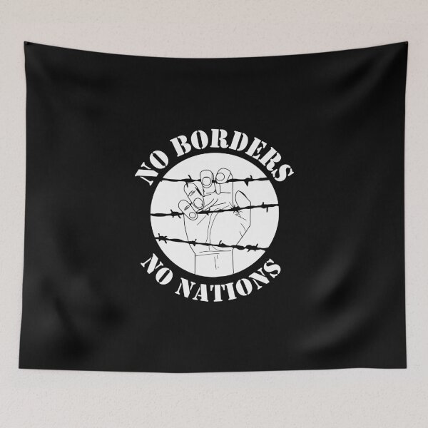 Item preview, No Borders No Nations - Fences Are The Sign Of Weakness - Strength Beyond Borders - Nations Without Borders - Design For T-Shirts, Travel Mugs, Wood & Canvas Mounted Prints Etc. designed and sold by ShaykhUmer.