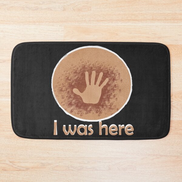 Item preview, I was here - prehistoric handprint on cave wall hand drawn cute designed and sold by Pasan-hpmm.