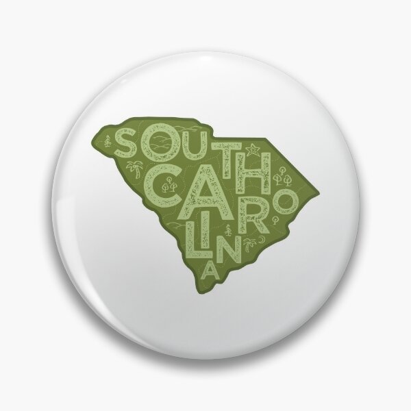 Item preview, South Carolina Map Typography Green designed and sold by HelloGentry.